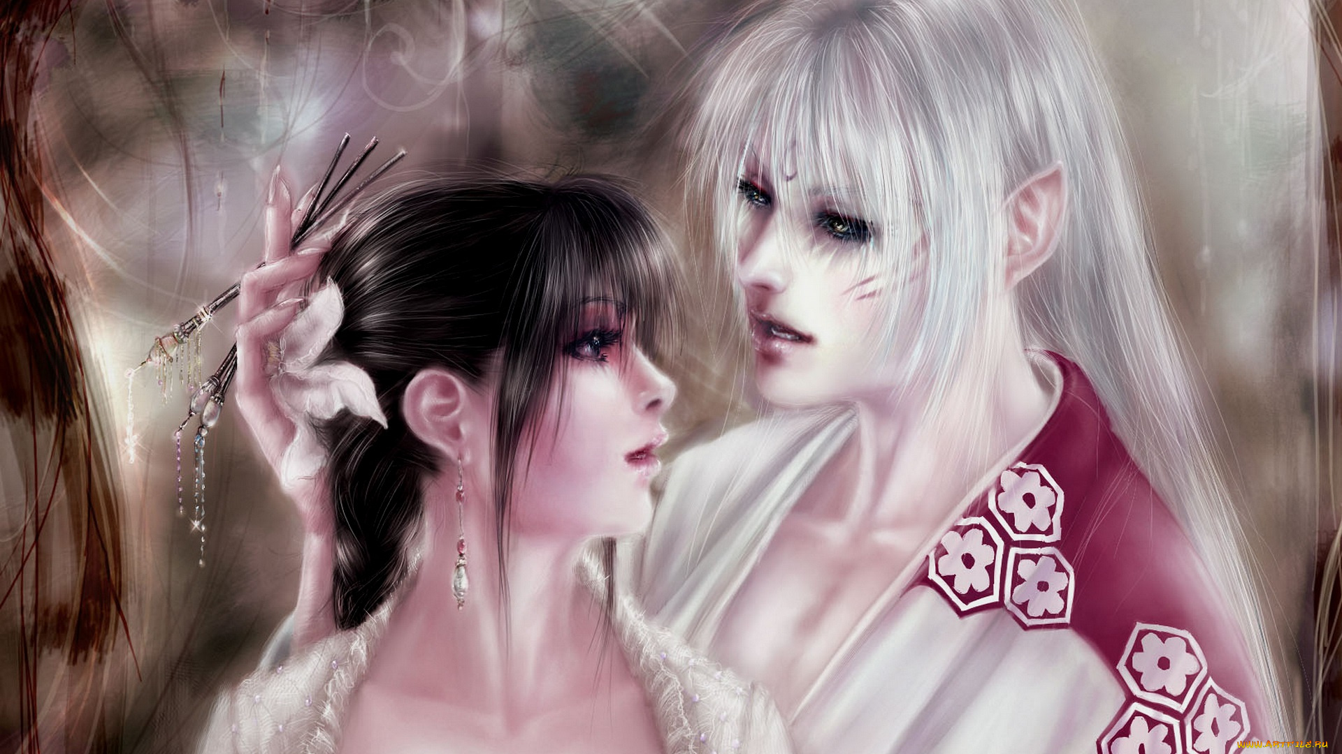 аниме, inuyasha, двое