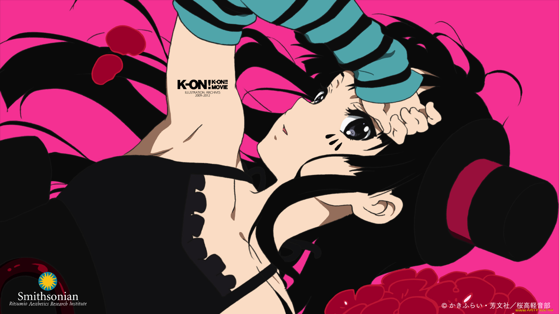 аниме, k-on, взгляд, фон, девушка