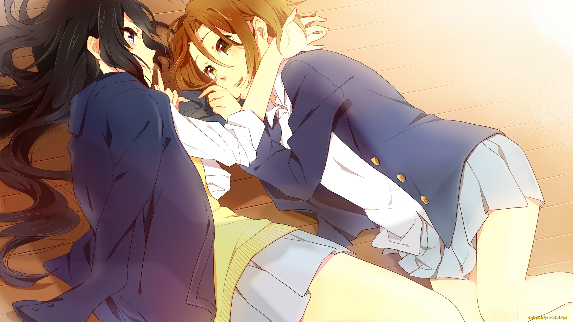 аниме, k-on, взгляд, фон, девушка