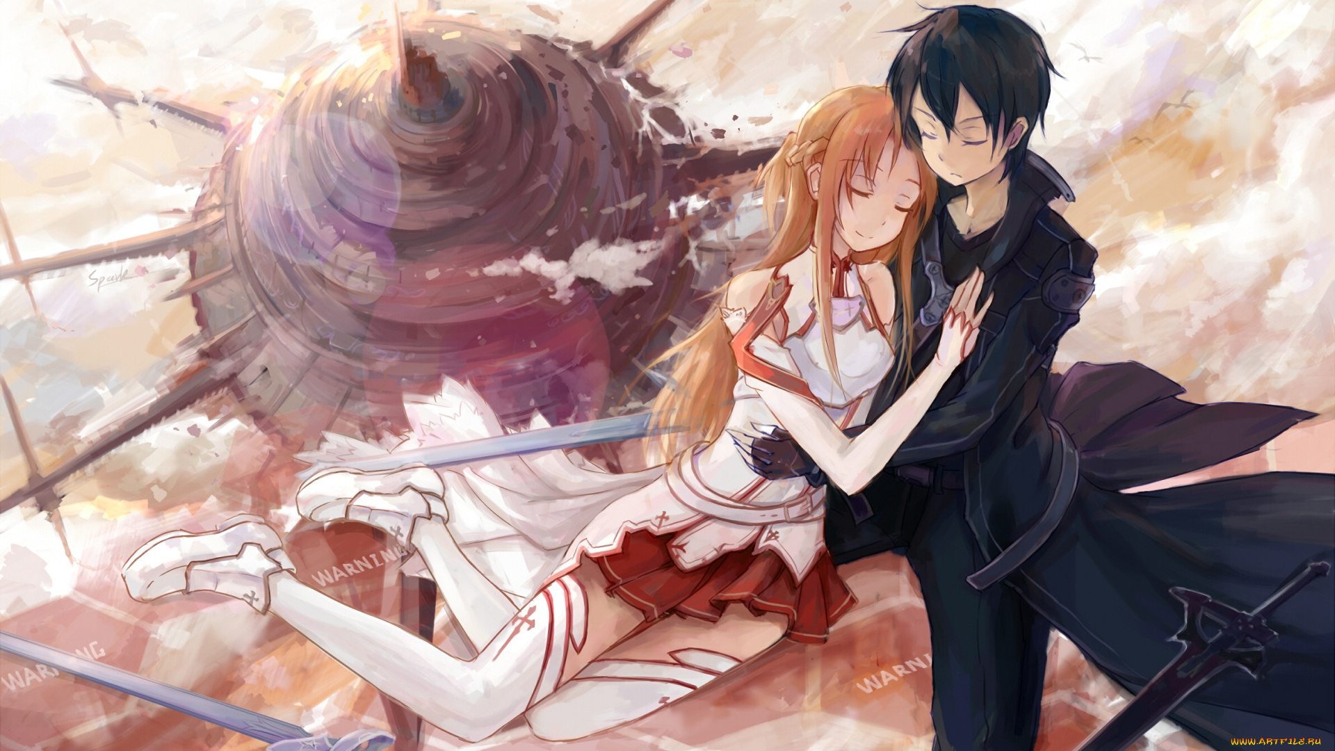 аниме, sword, art, online, девушка, фон, взгляд