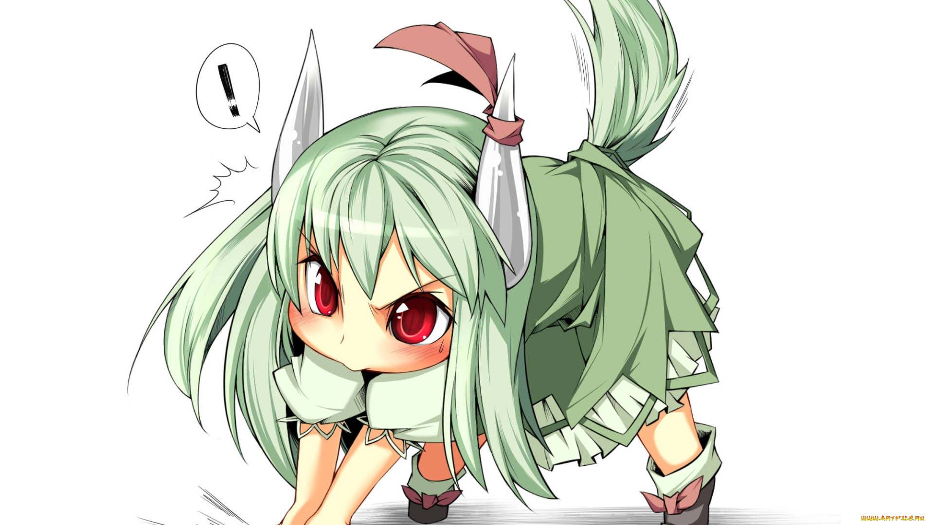 аниме, touhou, девушка, фон, взгляд