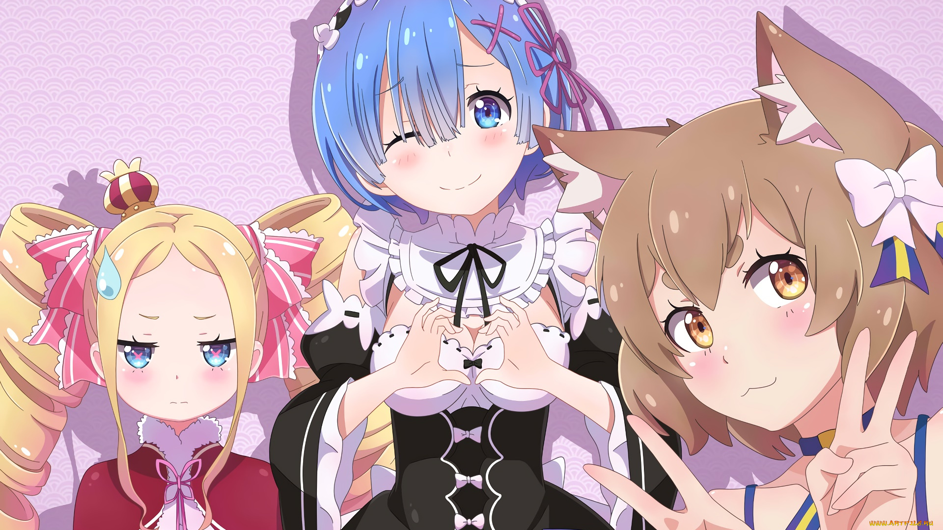 аниме, touhou, девушка, взгляд, фон