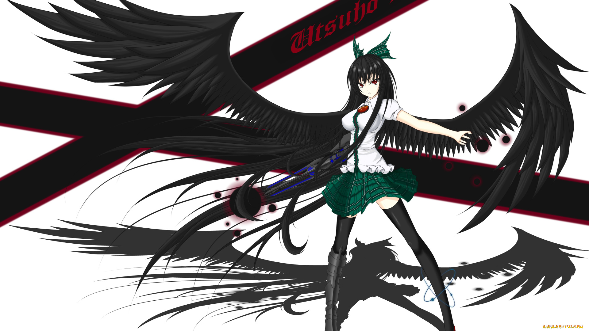 аниме, touhou, девушка, взгляд, фон