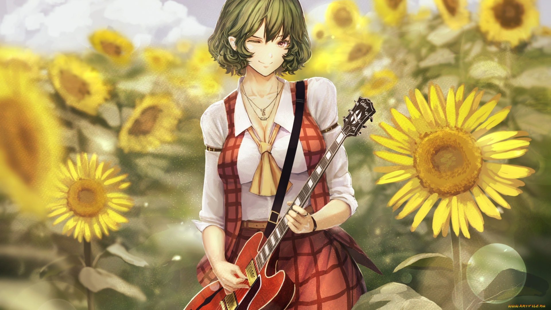 аниме, touhou, kazami, yuuka
