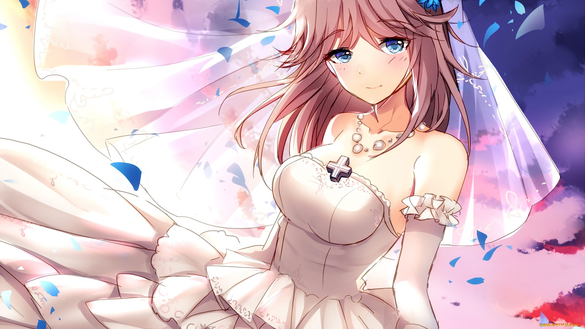 аниме, unknown, , другое, девушка, фон, взгляд