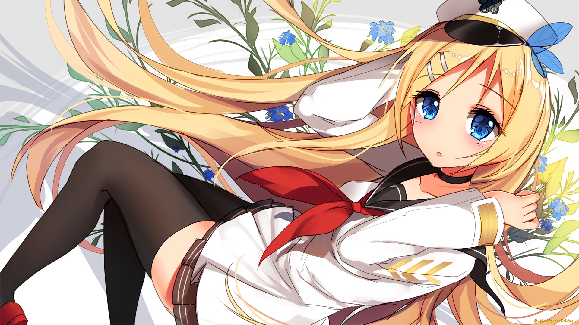 аниме, unknown, , другое, девушка, взгляд, фон