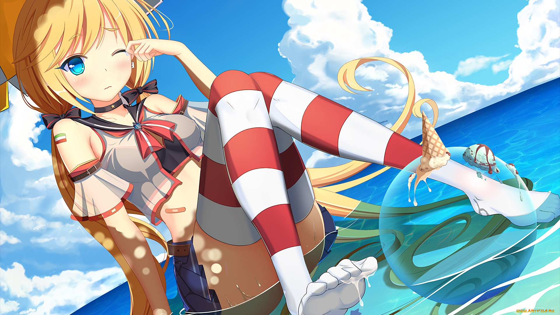 аниме, unknown, , другое, фон, взгляд, девушка