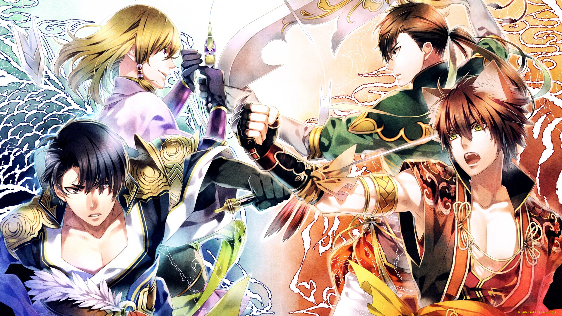 аниме, животные, , существа, парни