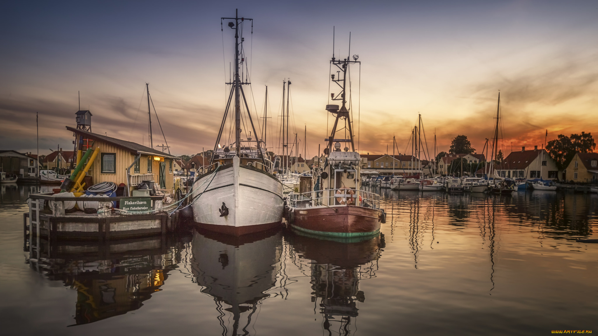 корабли, порты, , , причалы, рассвет