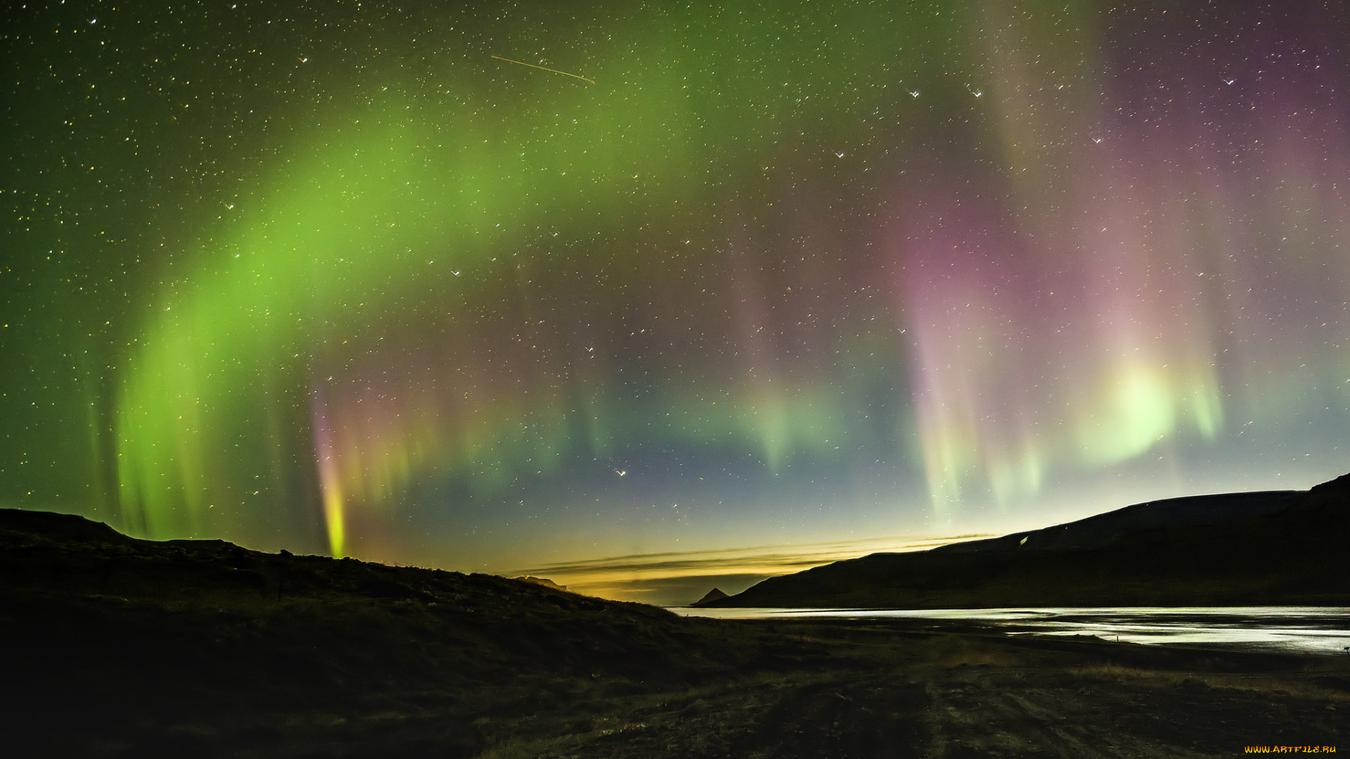 природа, северное, сияние, северное, сияние