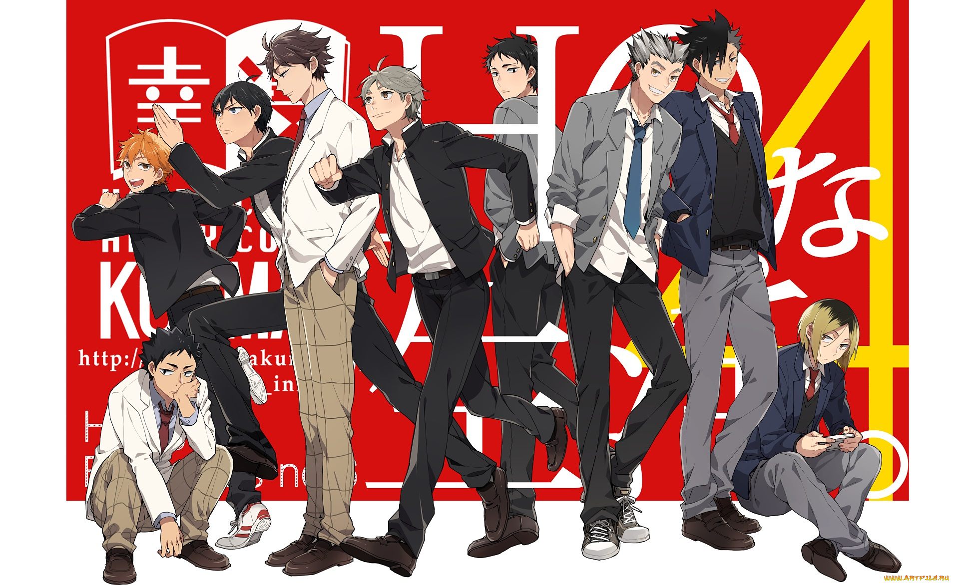 аниме, haikyuu, парни, волейбол