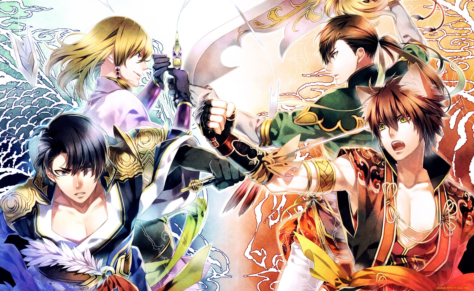 аниме, животные, , существа, парни