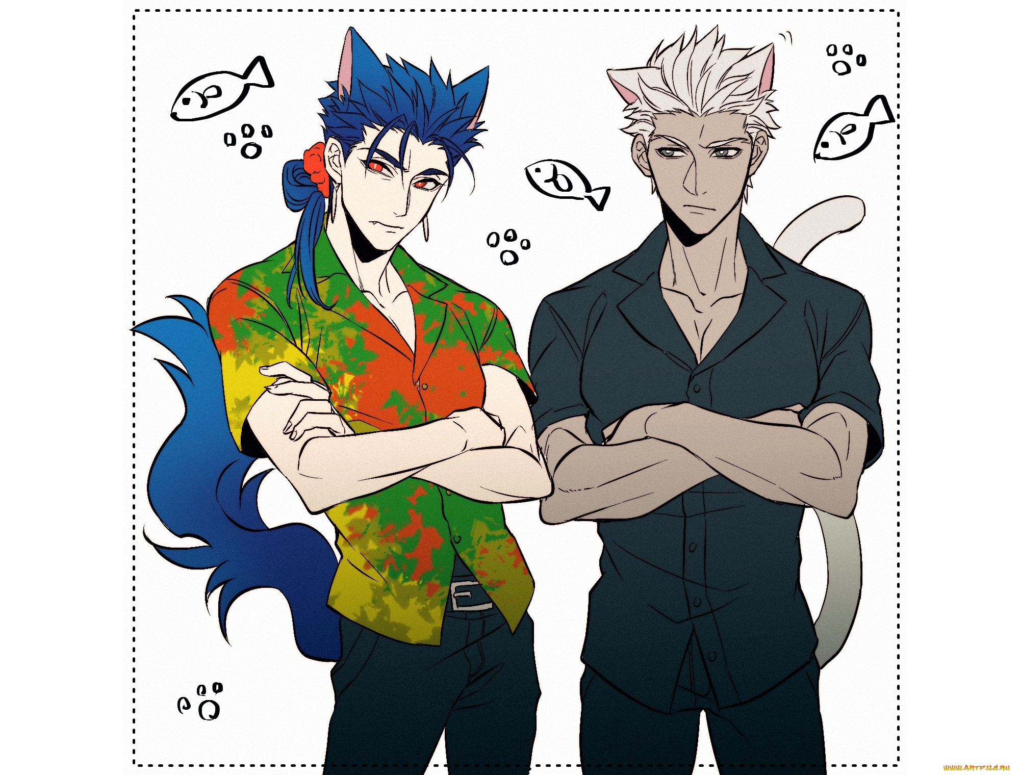 аниме, fate, stay, night, лансер, арчер