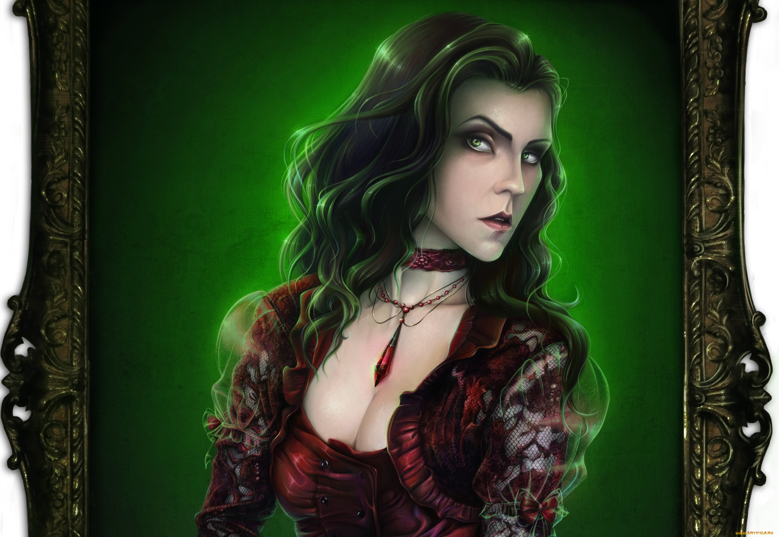 аниме, ib, lady, in, red