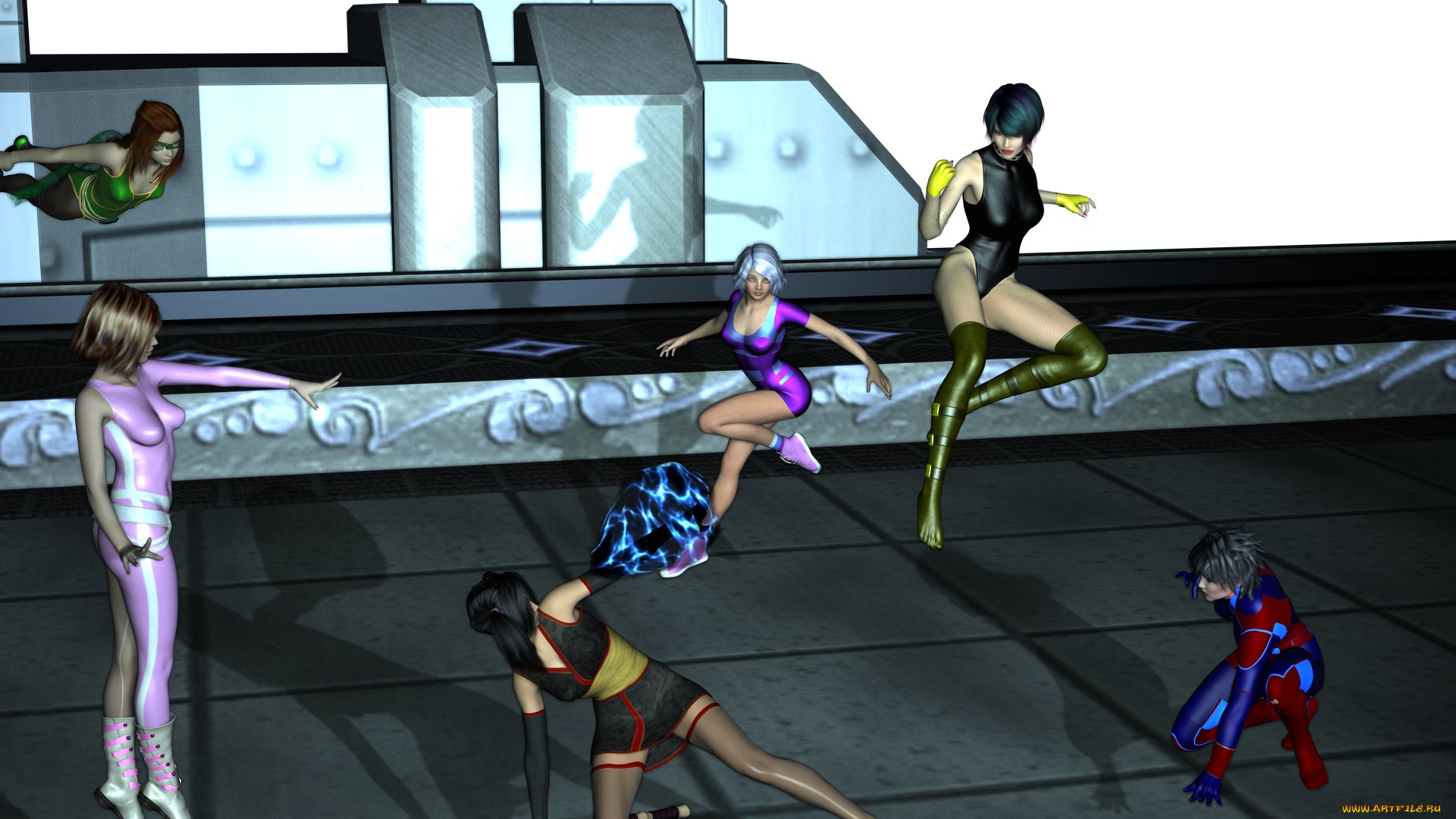 3д, графика, фантазия, , fantasy, фон, взгляд, девушки