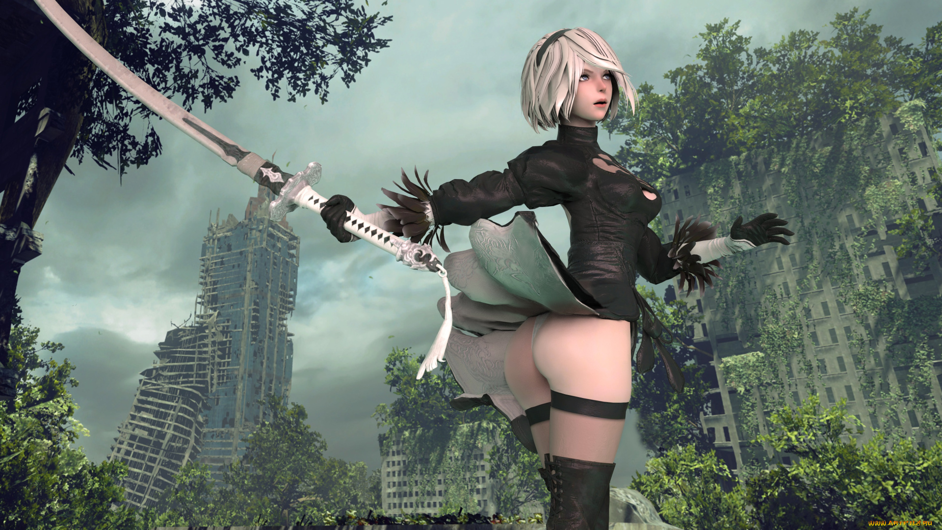 3д, графика, фантазия, , fantasy, фон, взгляд, девушка