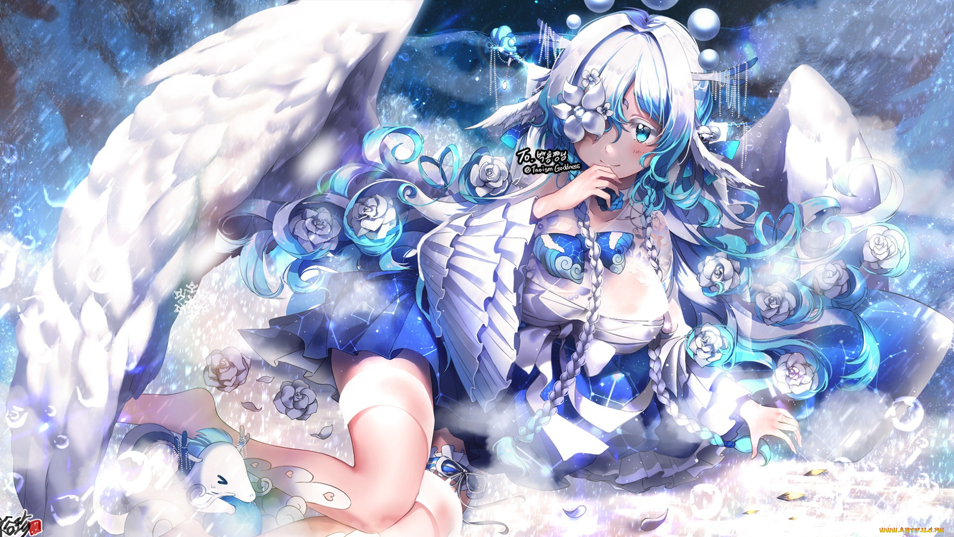 аниме, ангелы, , демоны, девушка