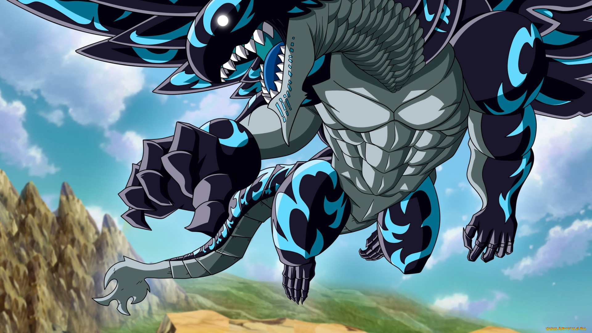 аниме, fairy, tail, acnologia