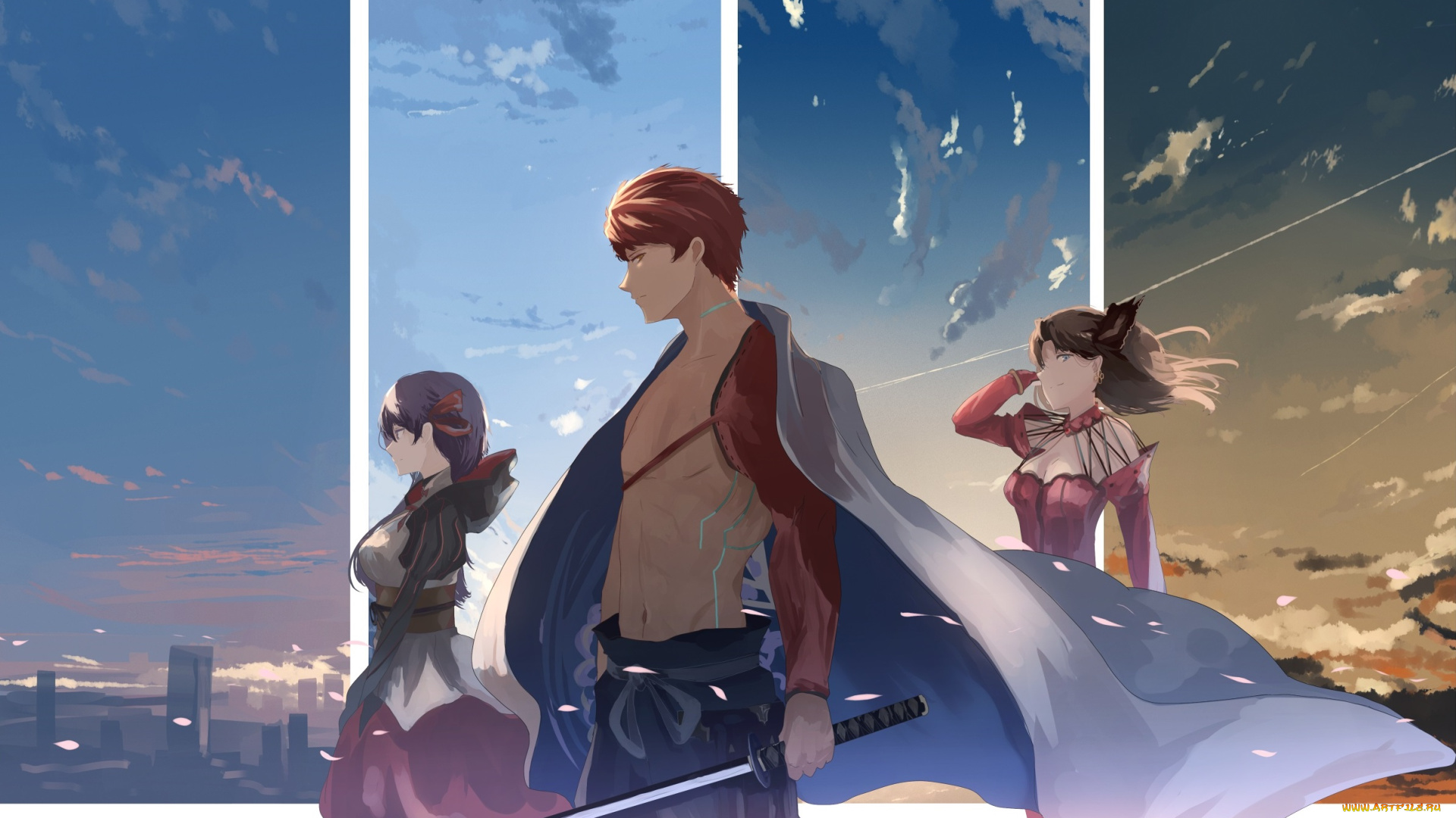 аниме, fate, stay, night, emiya, shirou, grand, order, tohsaka, rin, matou, sakura