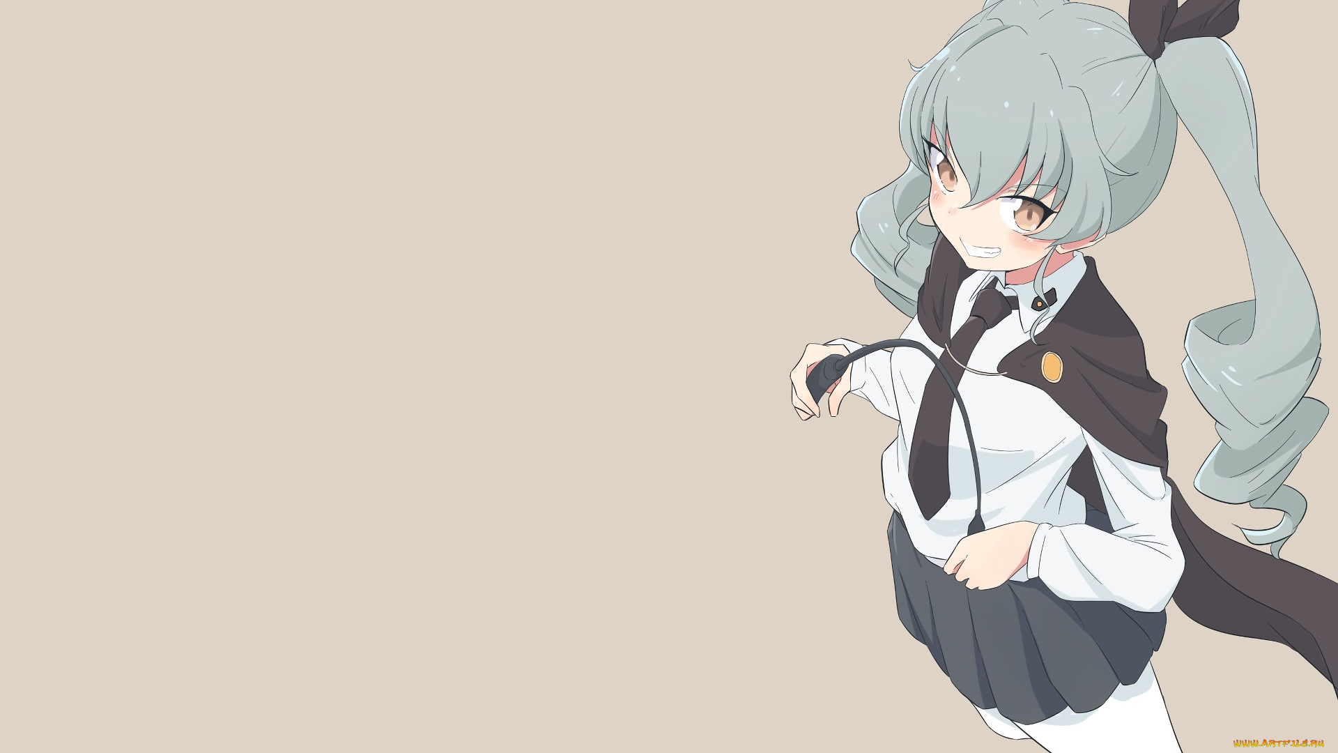 аниме, girls, und, panzer, девушка, фон, взгляд