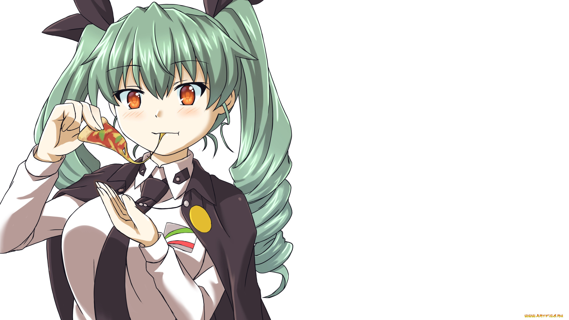 аниме, girls, und, panzer, фон, взгляд, девушка