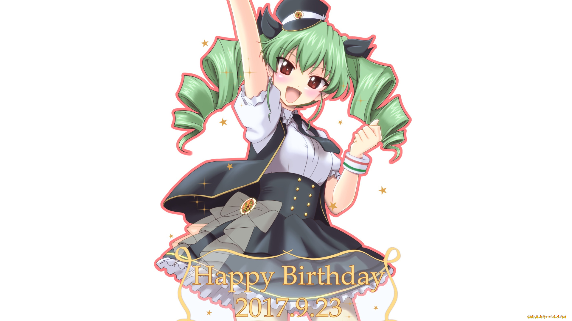 аниме, girls, und, panzer, фон, взгляд, девушка