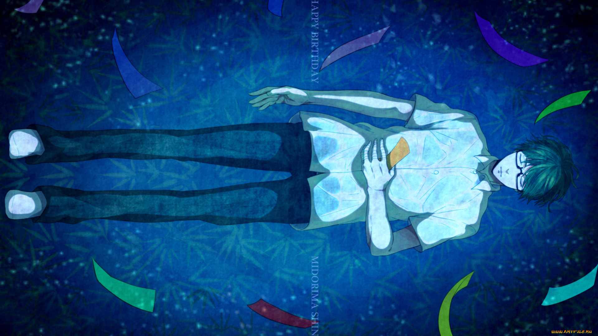 аниме, kuroko, no, baske, midorima, shintarou