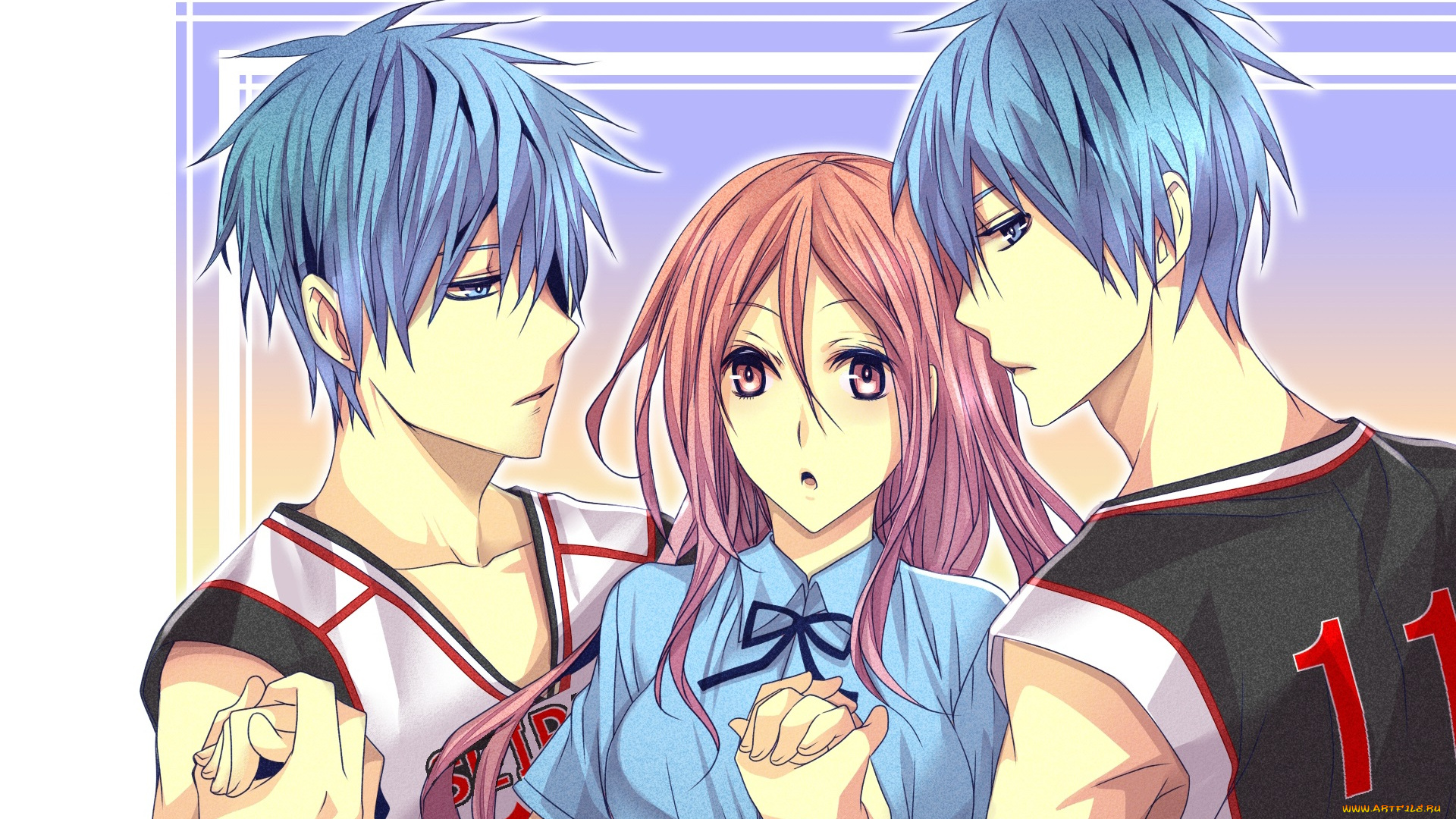 аниме, kuroko, no, baske, парни, баскетбол