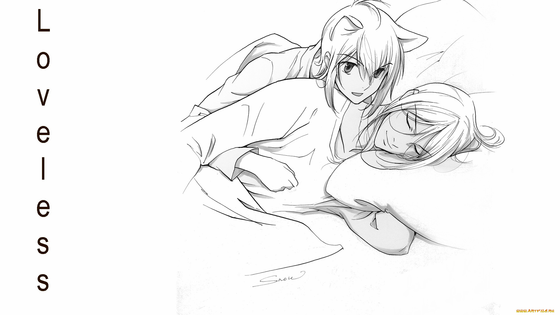 аниме, loveless, подушки, сон, ритска, нелюбимый, агатсума, соби