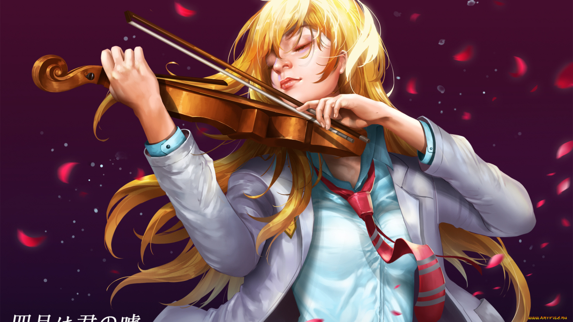 аниме, shigatsu, wa, kimi, no, uso, твоя, апрельская, ложь