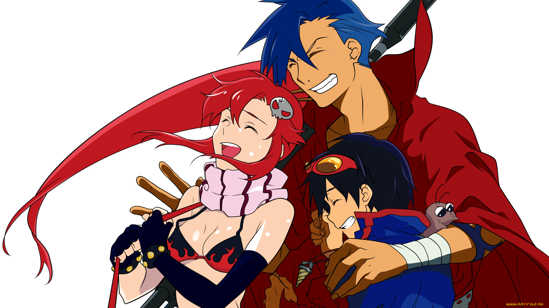 аниме, tengen, toppa, gurren-lagann, гуррен-лаган