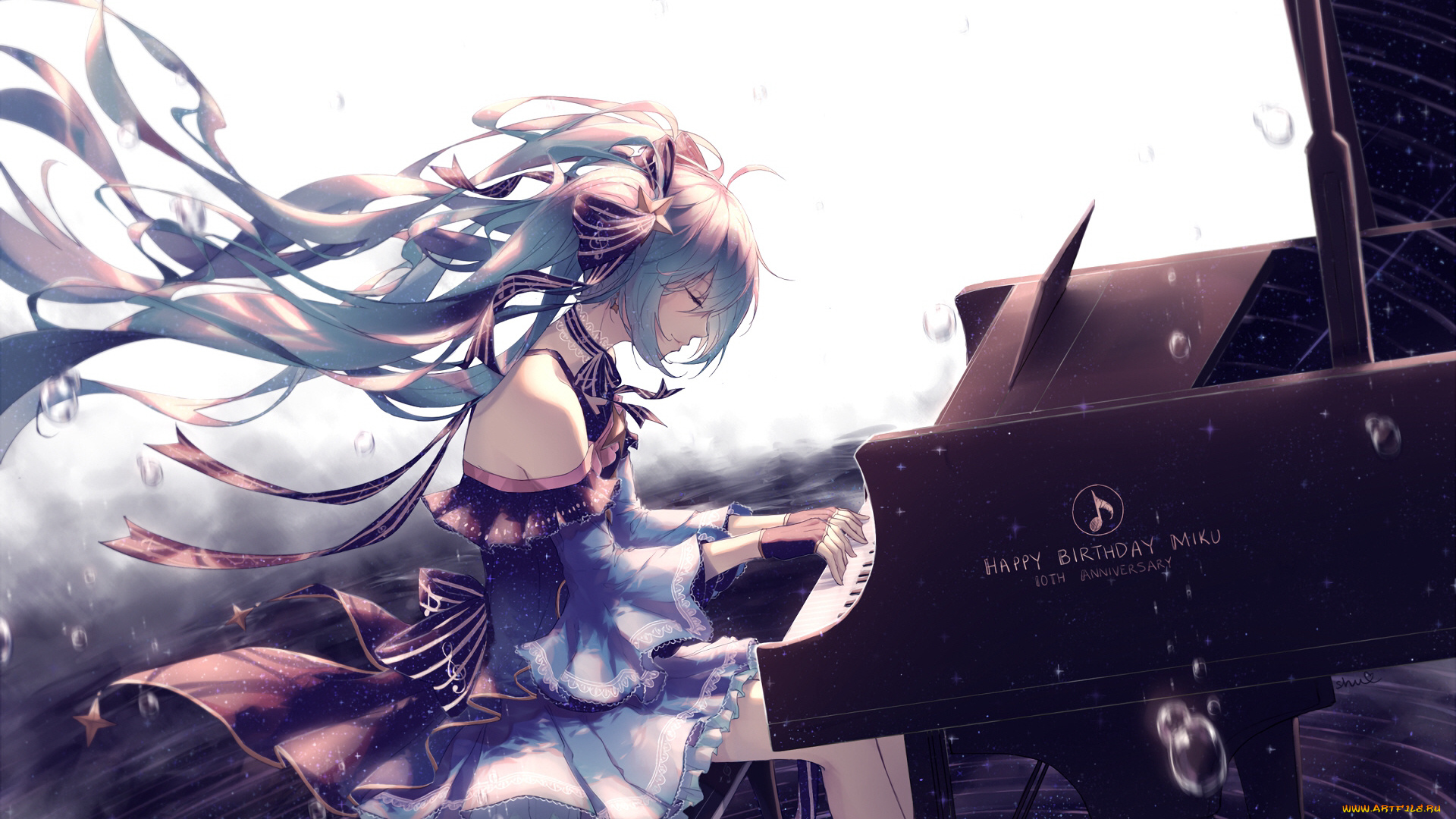 аниме, vocaloid, девушка