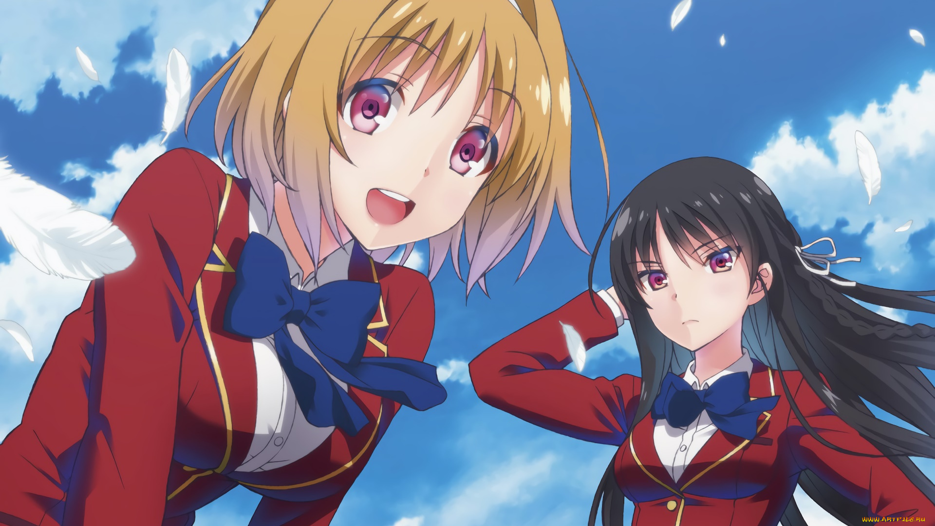 аниме, youkoso, jitsuryoku, shijou, shugi, no, kyoushitsu, e, фон, взгляд, девушки