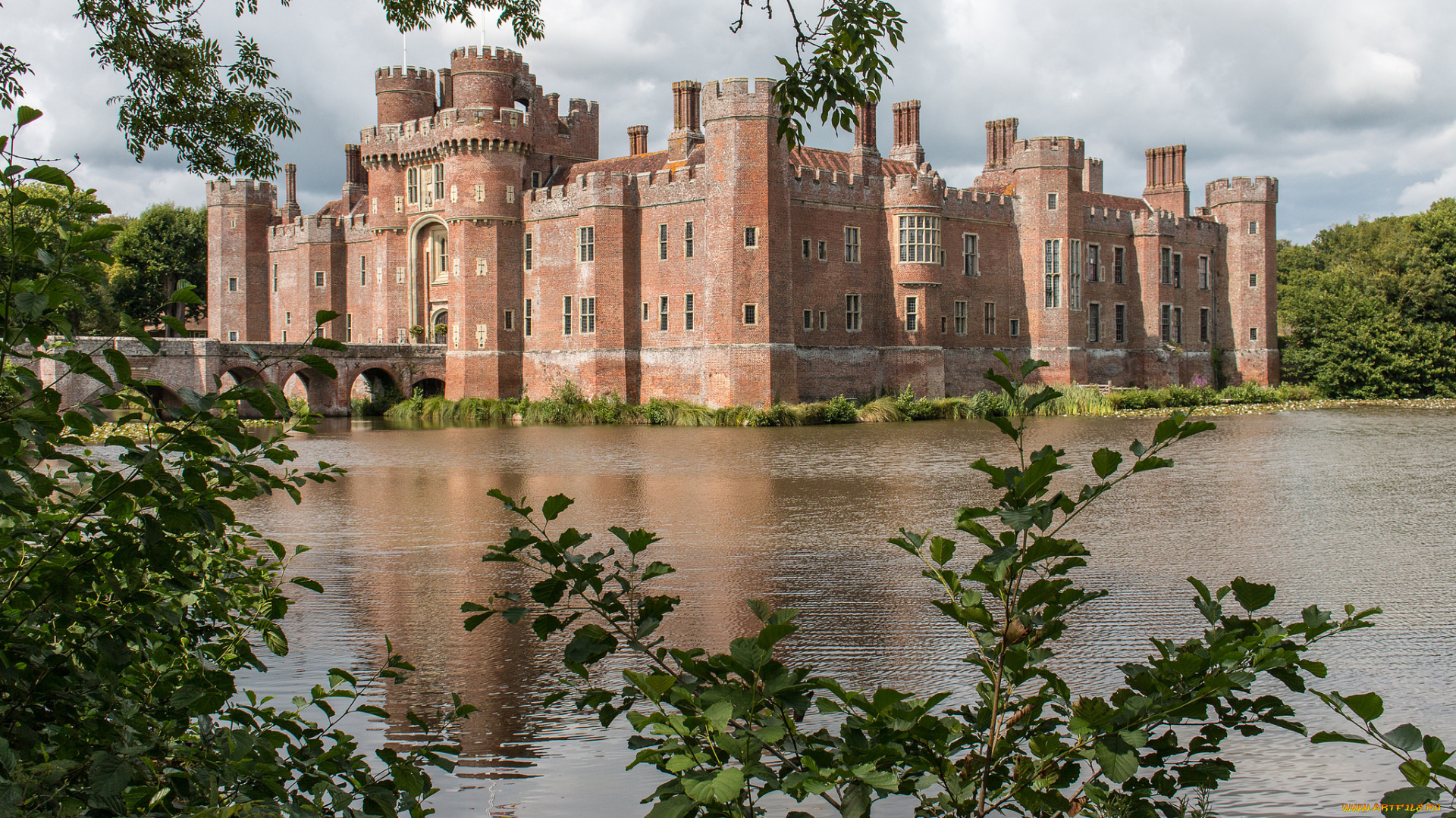 herstmonceux, castle, города, замки, англии, замок