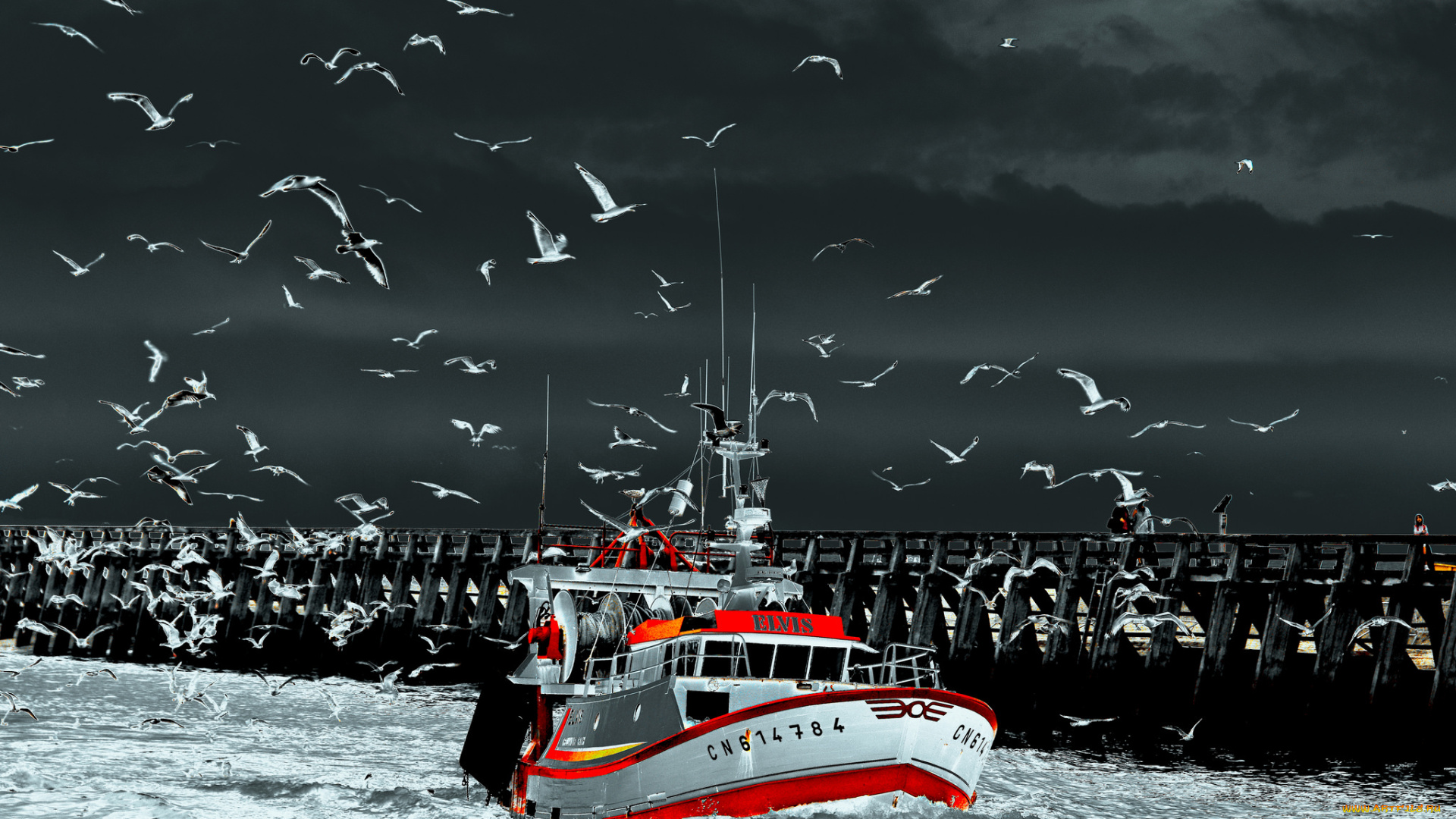 корабли, другое, рыболов