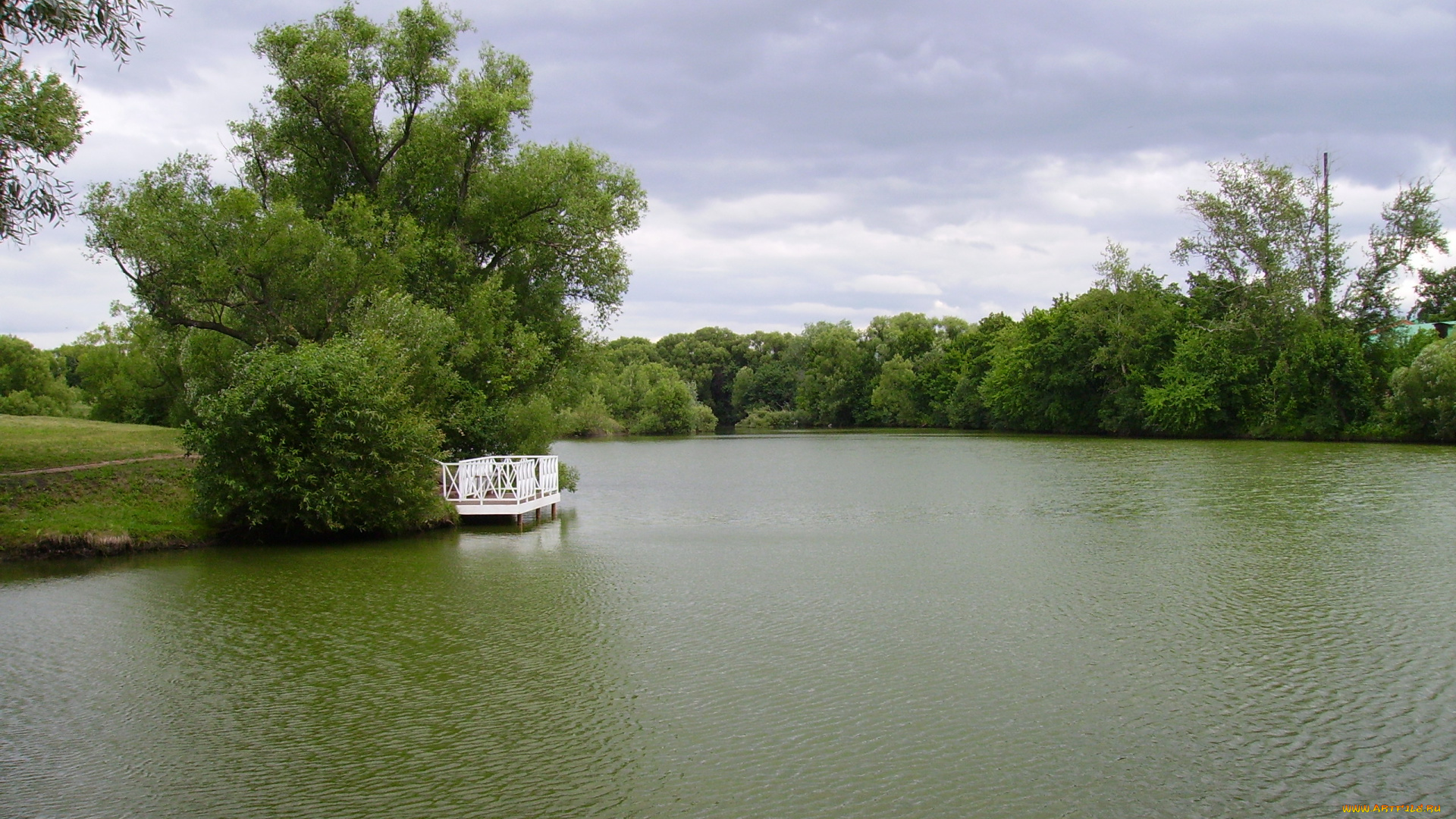 осенний, парк, природа, реки, озера, лес, водоем, озеро