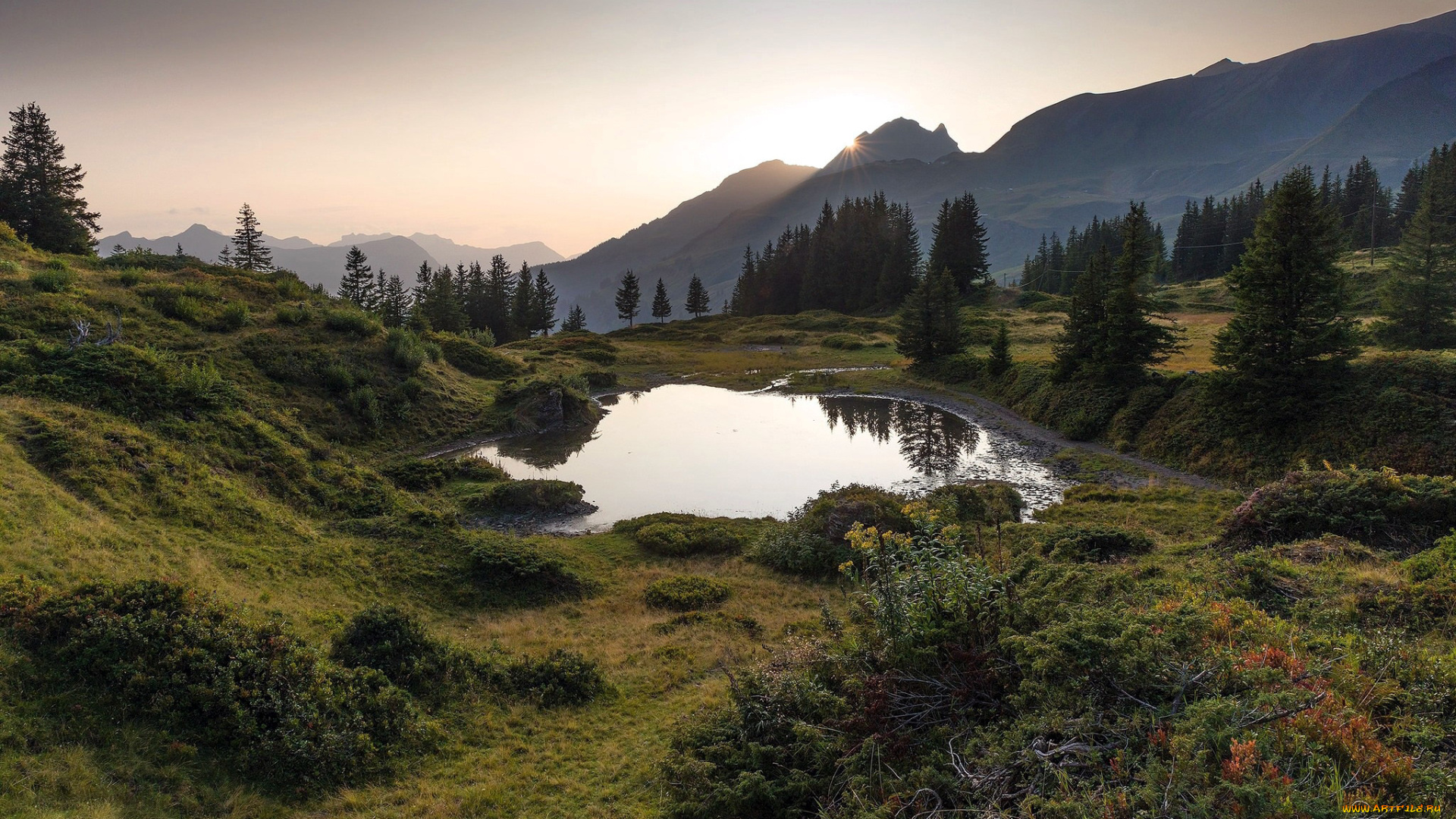 природа, реки, озера, долина, озеро, горы