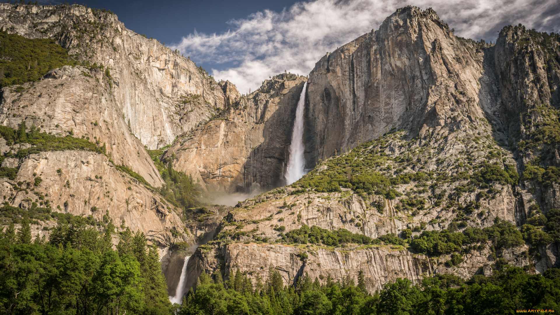 природа, водопады, простор