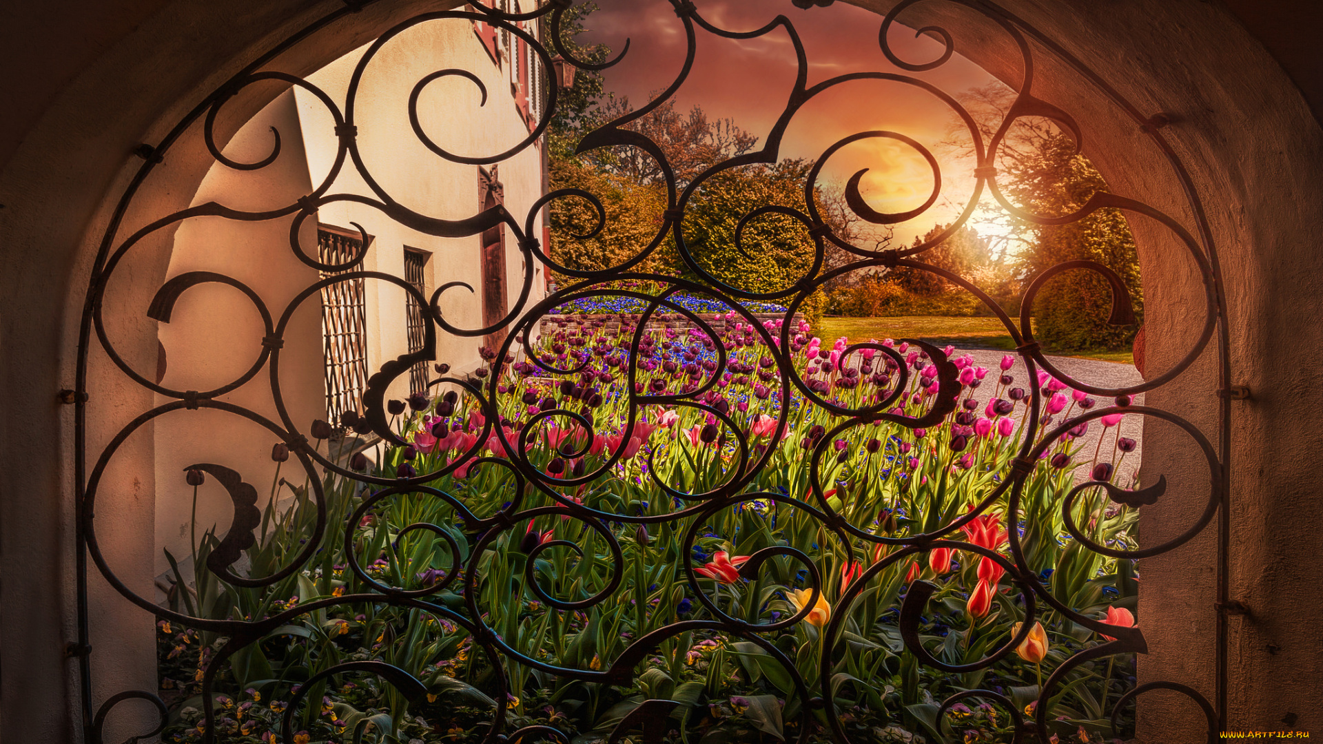 разное, компьютерный, дизайн, кованная, беседка