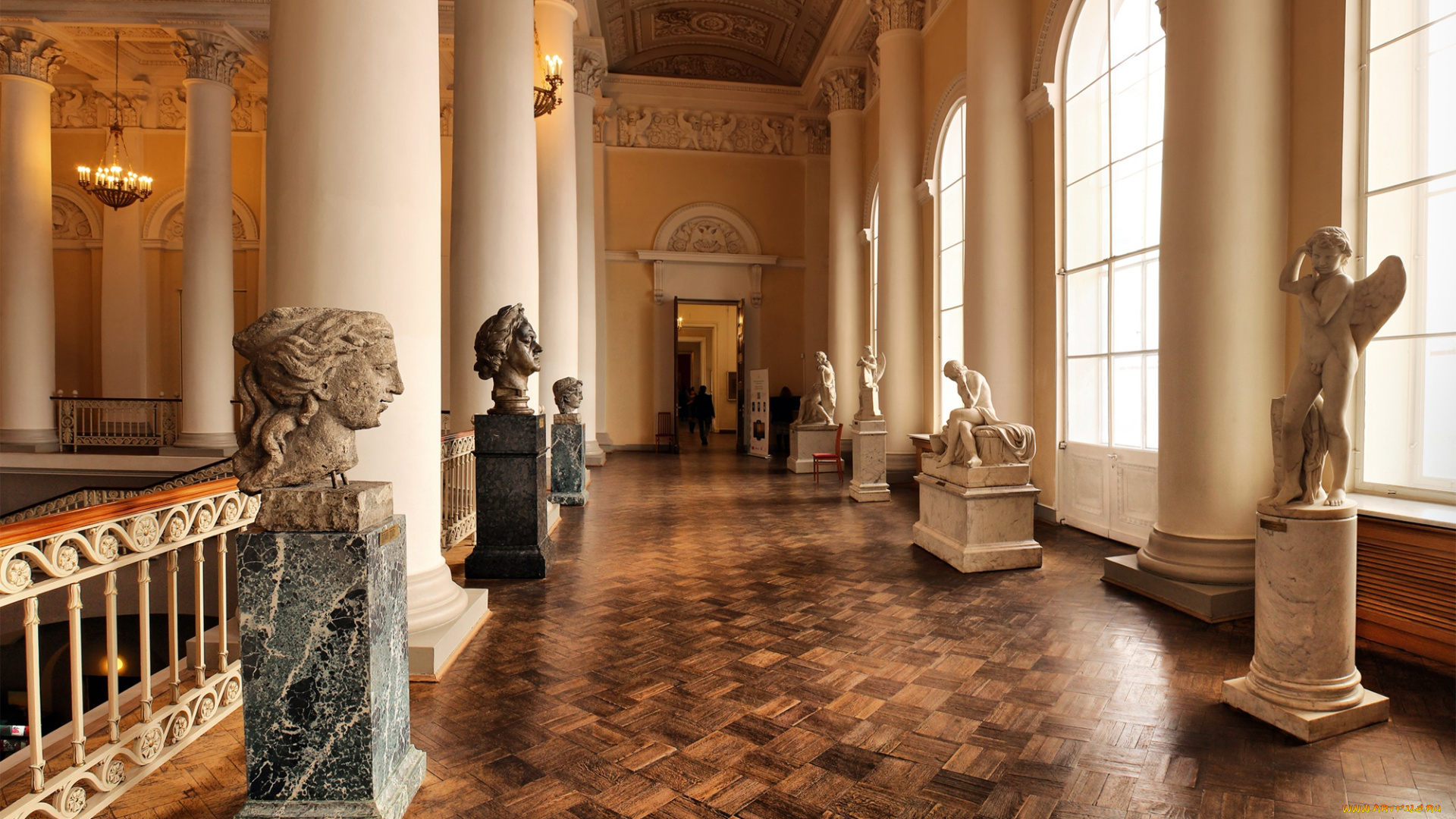 разное, рельефы, , статуи, , музейные, экспонаты, петр, великий, интерьер, лестница, скульптуры, русский, музей, санкт, петербург