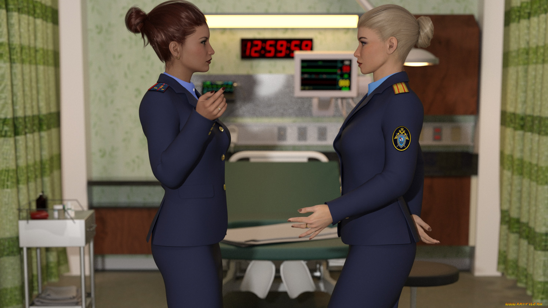 she, wolf, 3д, графика, люди, , people, фон, взгляд, девушки