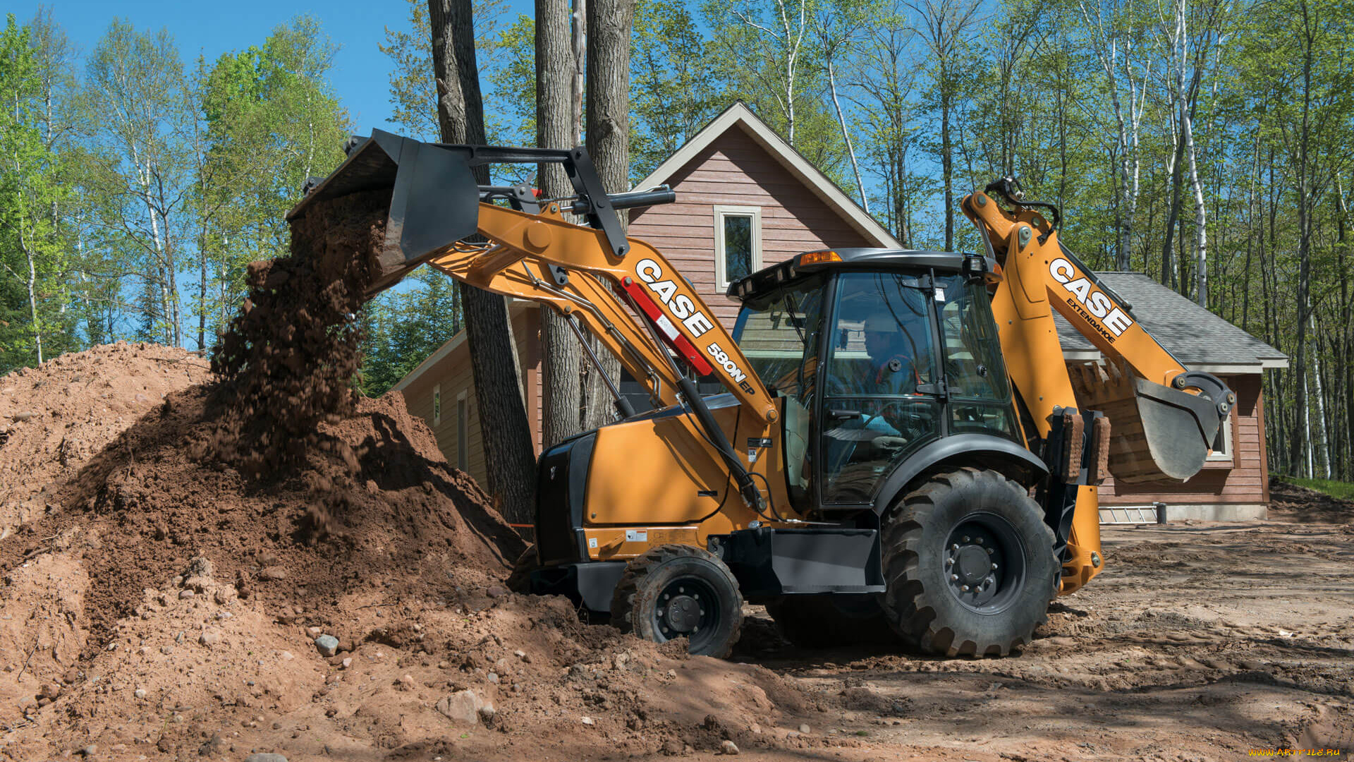 техника, фронтальные, погрузчики, case