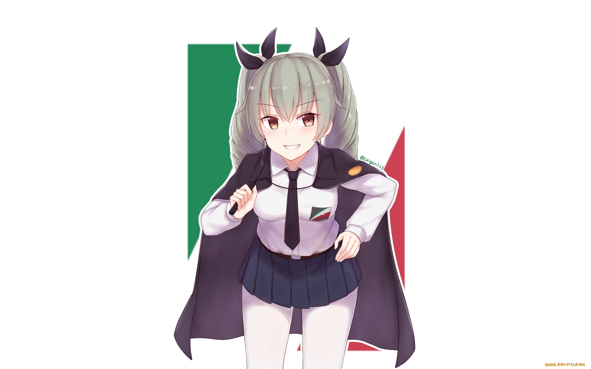 аниме, girls, und, panzer, девушка, фон, взгляд