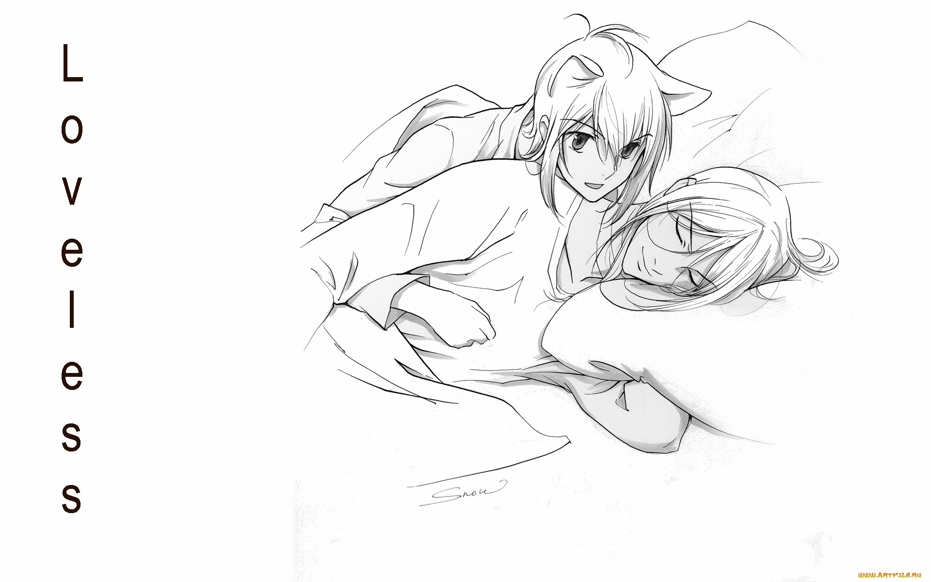 аниме, loveless, подушки, сон, ритска, нелюбимый, агатсума, соби