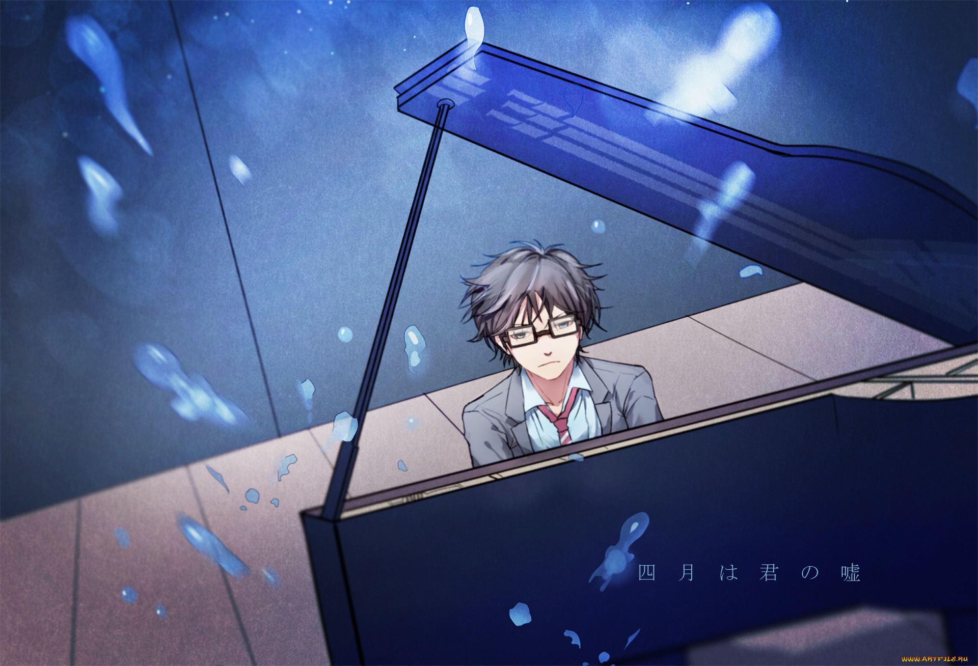 аниме, shigatsu, wa, kimi, no, uso, твоя, апрельская, ложь