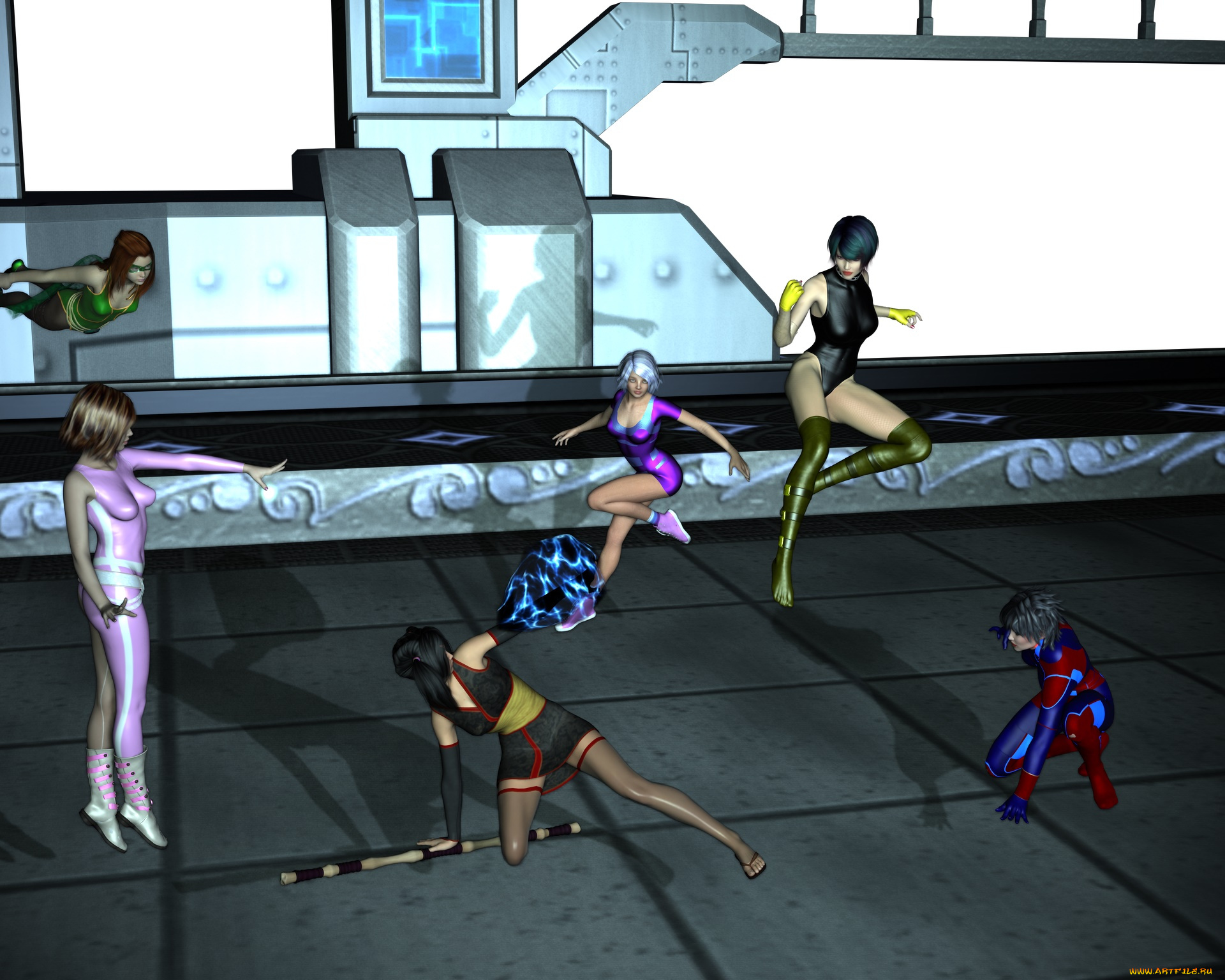 3д, графика, фантазия, , fantasy, фон, взгляд, девушки