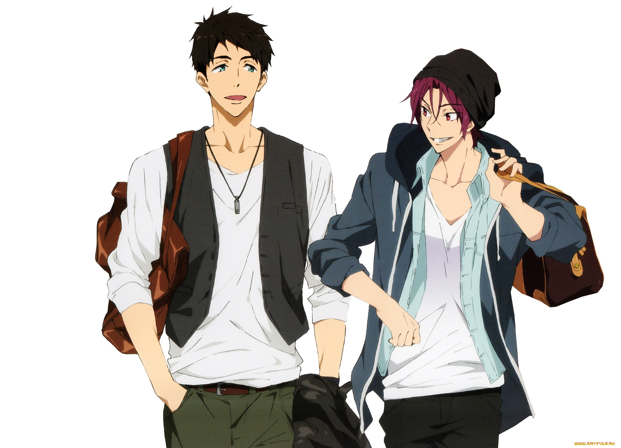 аниме, free, sousuke, rin