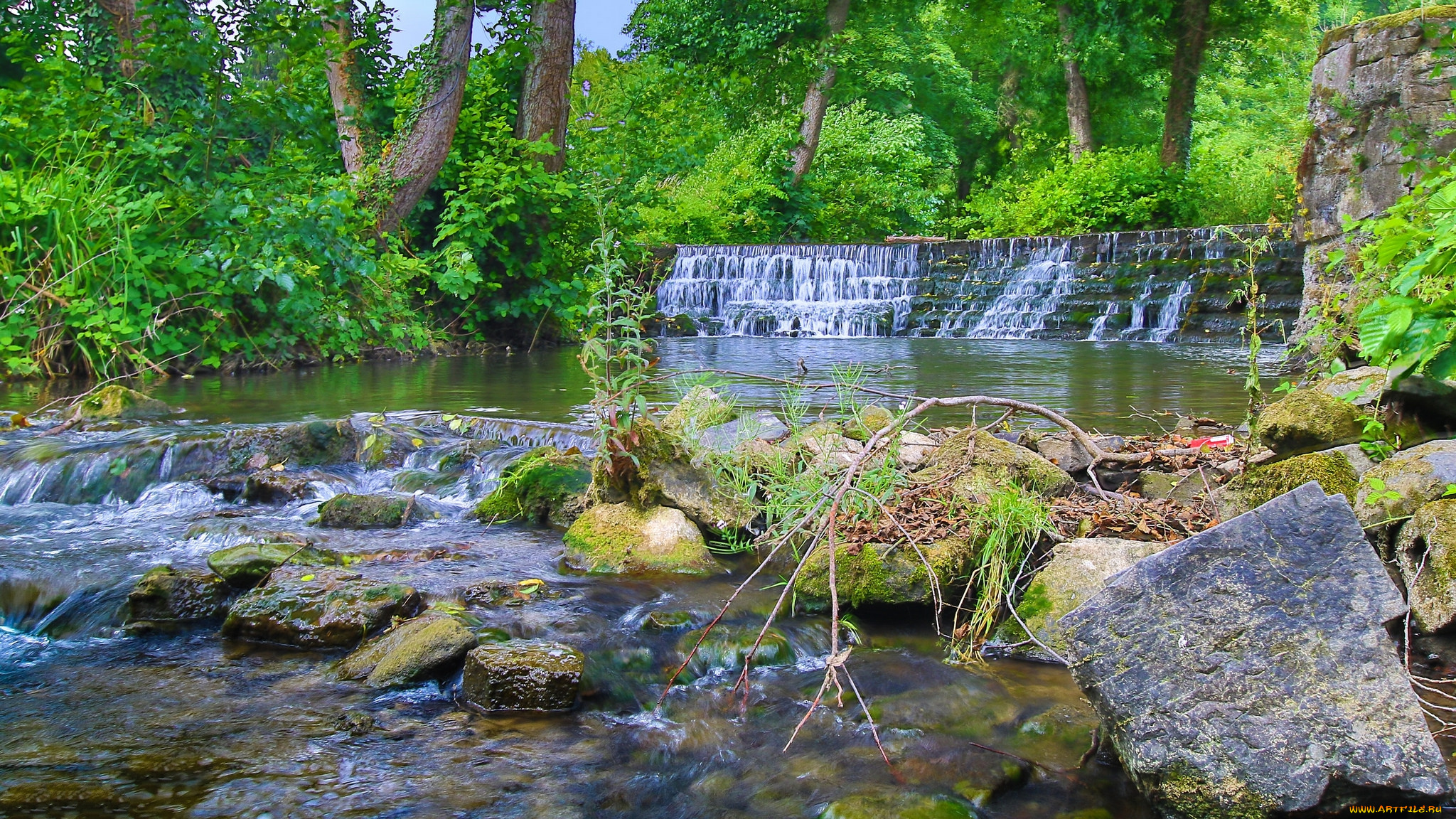 природа, водопады, простор