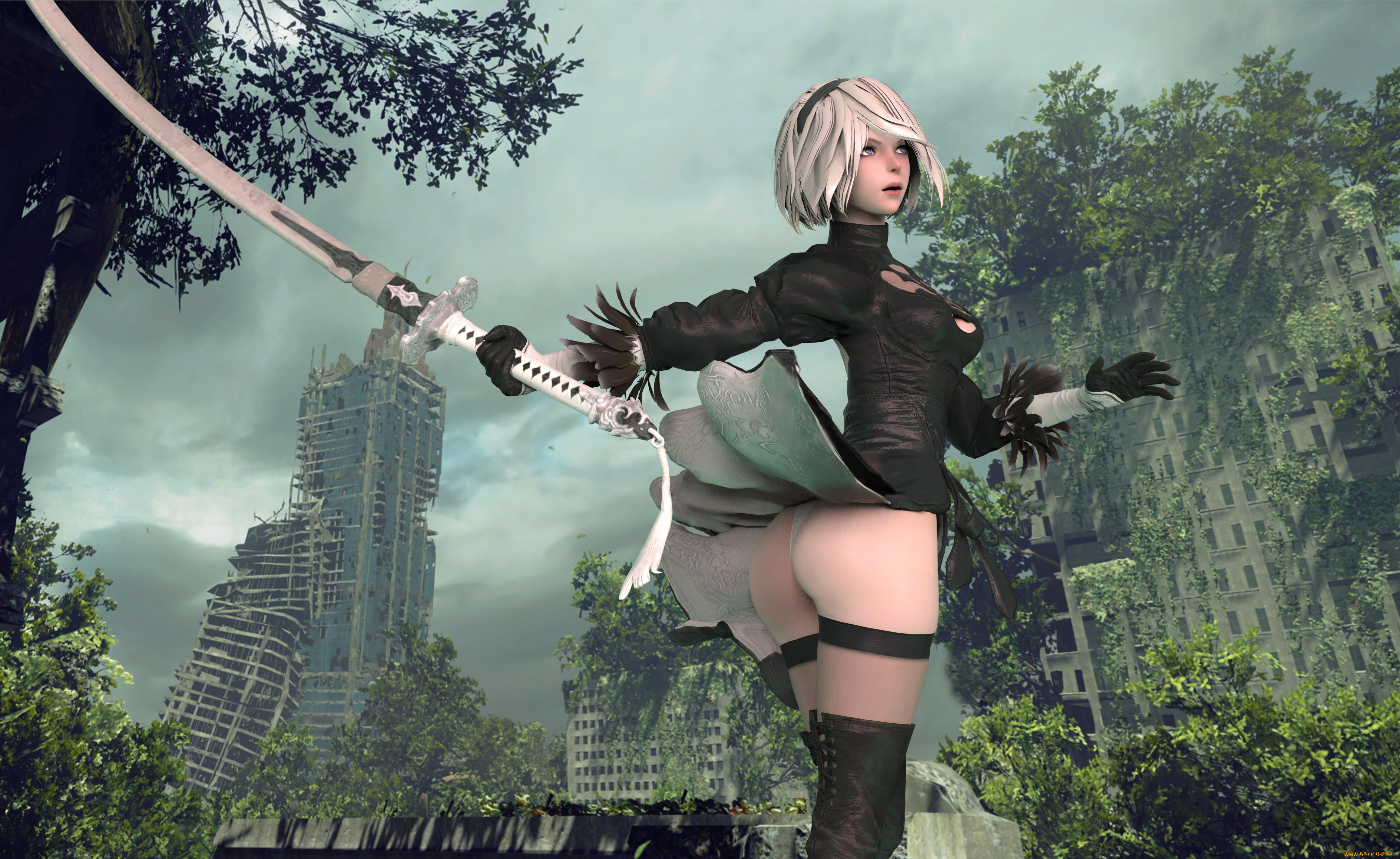 3д, графика, фантазия, , fantasy, фон, взгляд, девушка