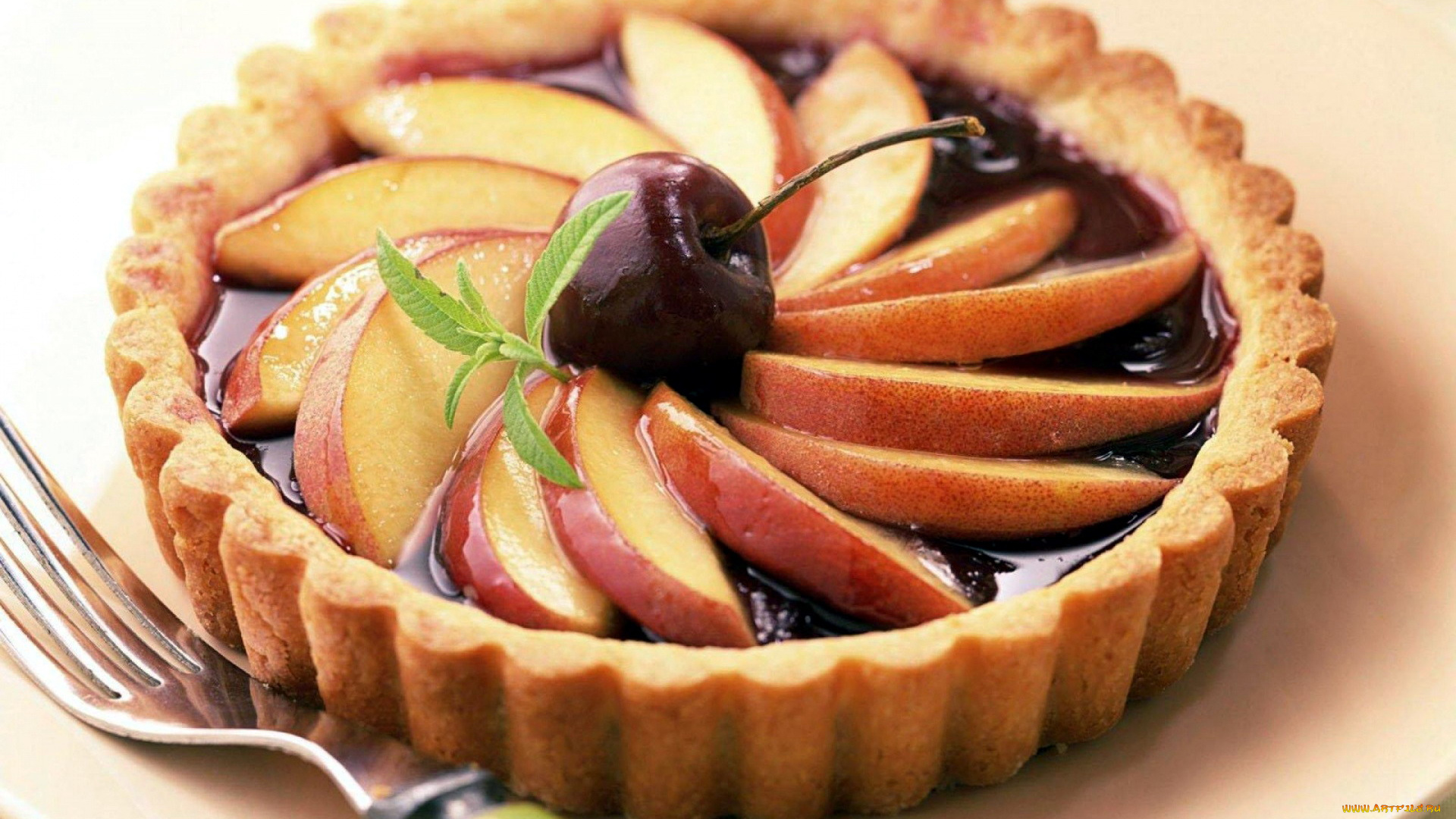 еда, пироги, тарт, яблочный